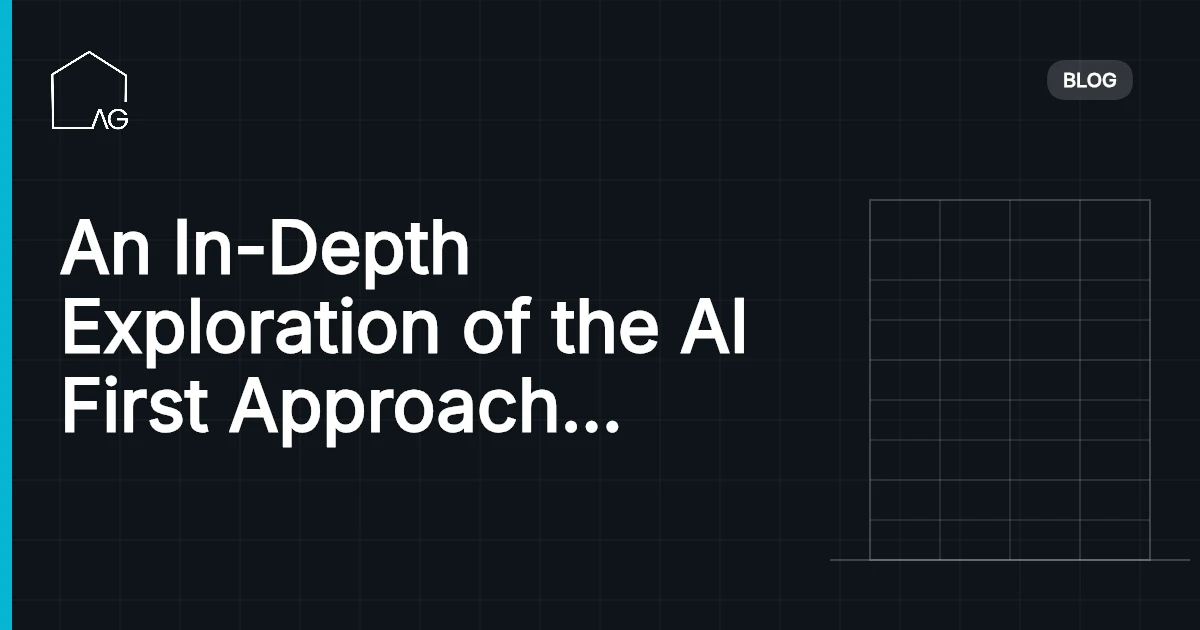 An In-Depth Exploration of the AI First Approach in Architecture