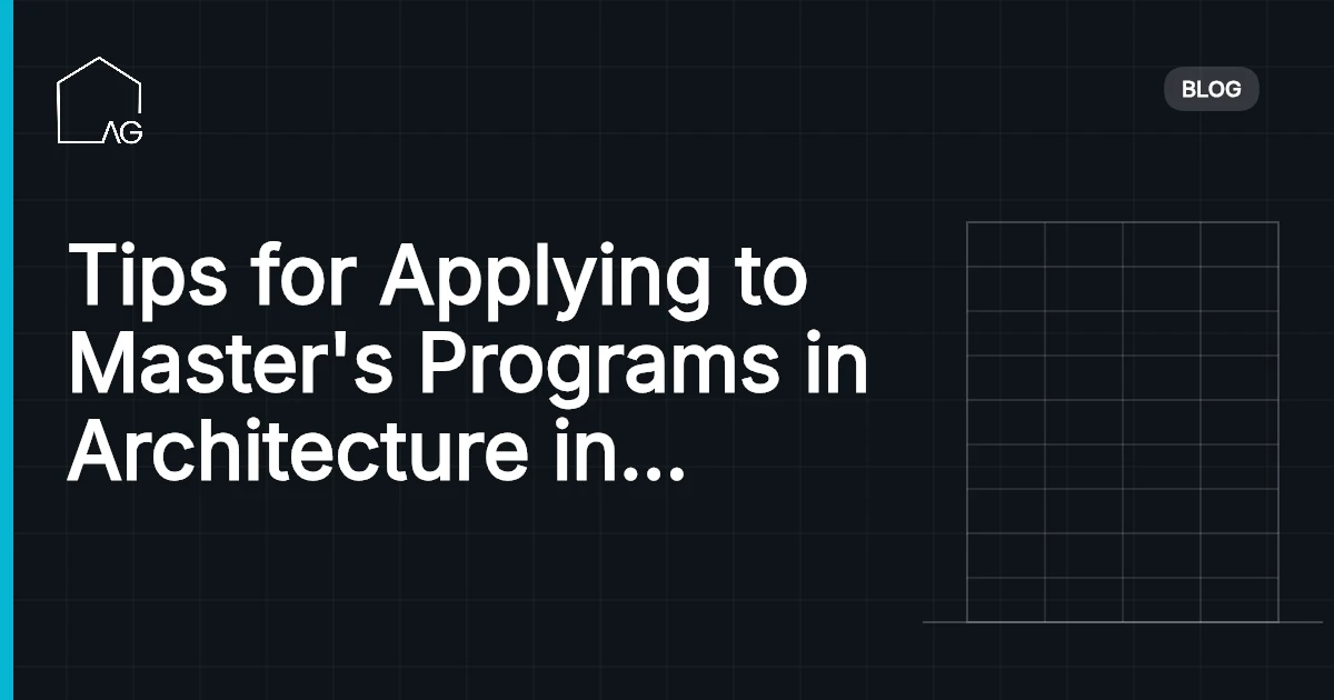 Tips for Applying to Master's Programs in Architecture in Europe: Expert Advice from Admissions Officers in 2026