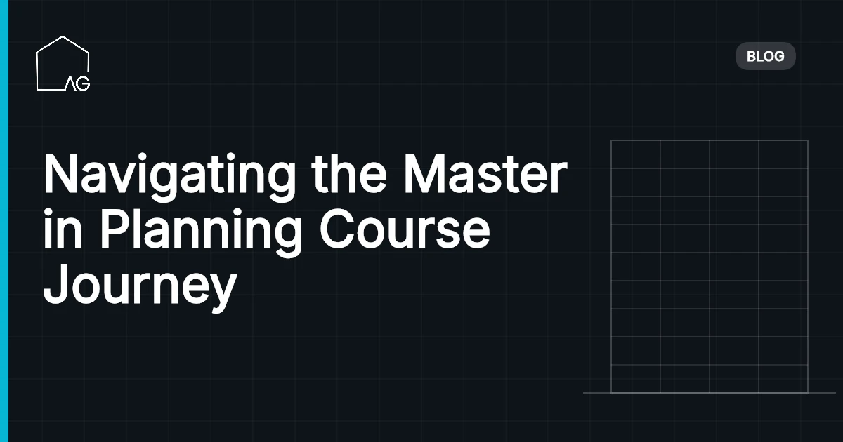 Navigating the Master in Planning Course Journey